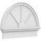 Ekena Millwork Half Round 3 Spoke Architectural Grade PVC Combination Pediment, 30"W x 21-3/4"H x 2-3/4"P PEDPC030X220HRO03 - alternate 1